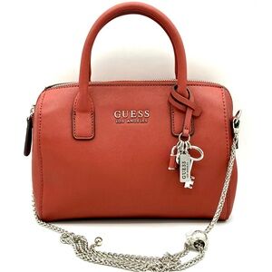 Guess Terracotta Barrel / Boston Bag ✨Like New✨ w/ OG Bag Charm EUC Satchel